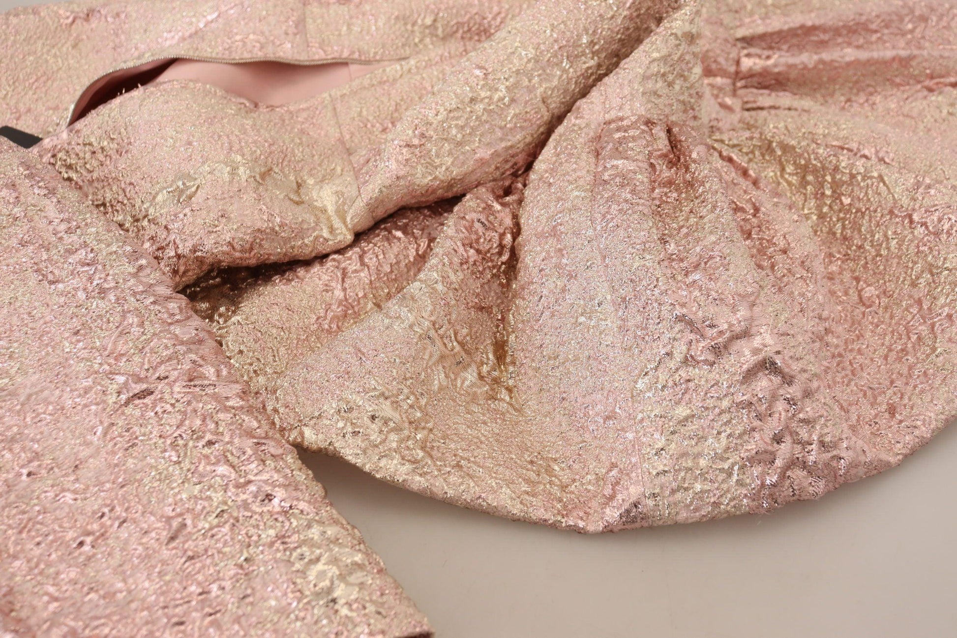 Dolce & Gabbana Elegant Pink Jacquard Midi Sheath Dress - PER.FASHION