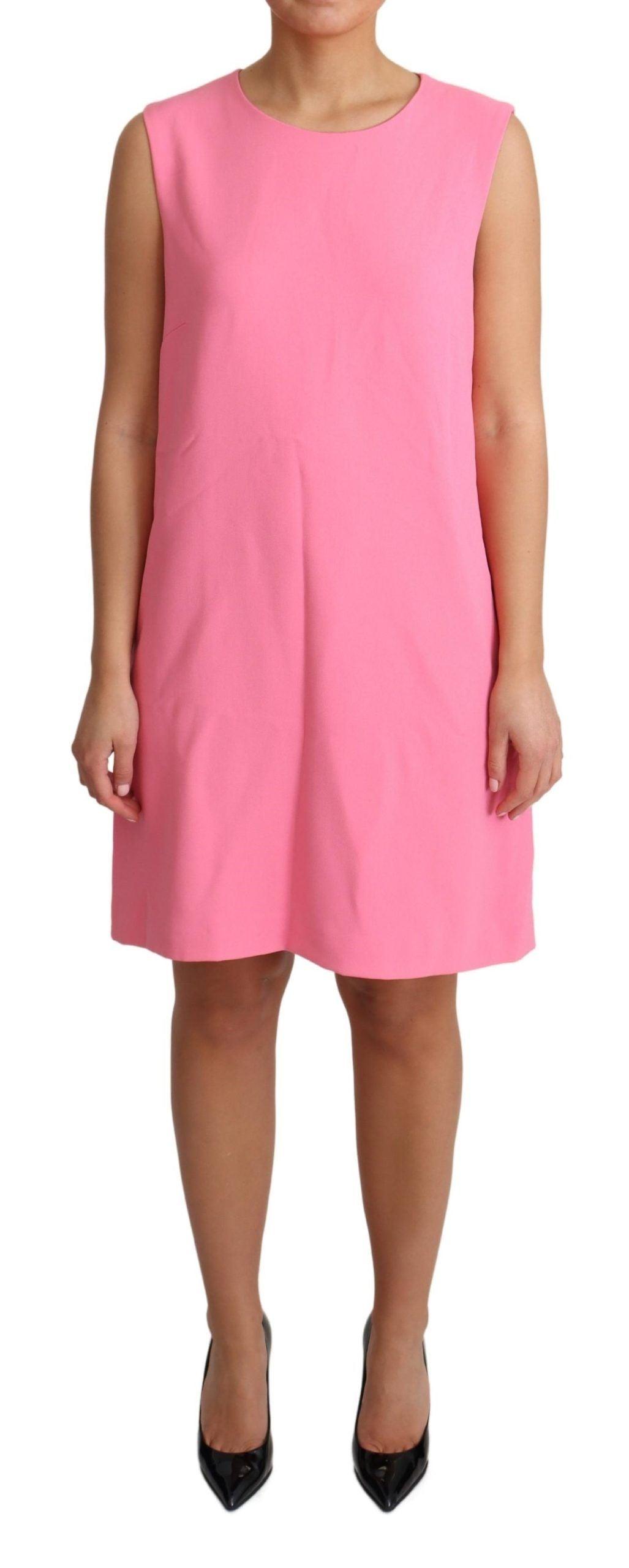 Dolce & Gabbana Elegant Pink Shift Knee Length Dress - PER.FASHION