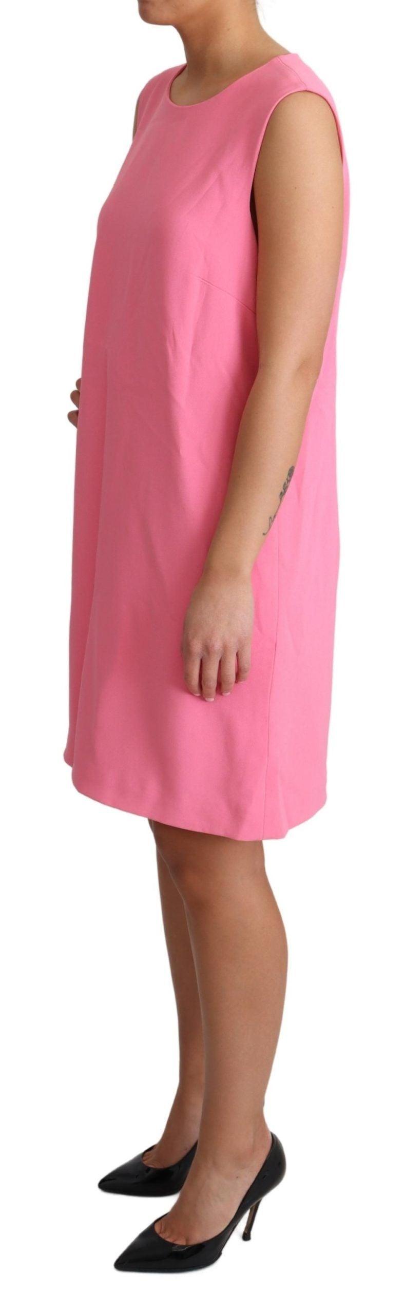 Dolce & Gabbana Elegant Pink Shift Knee Length Dress - PER.FASHION