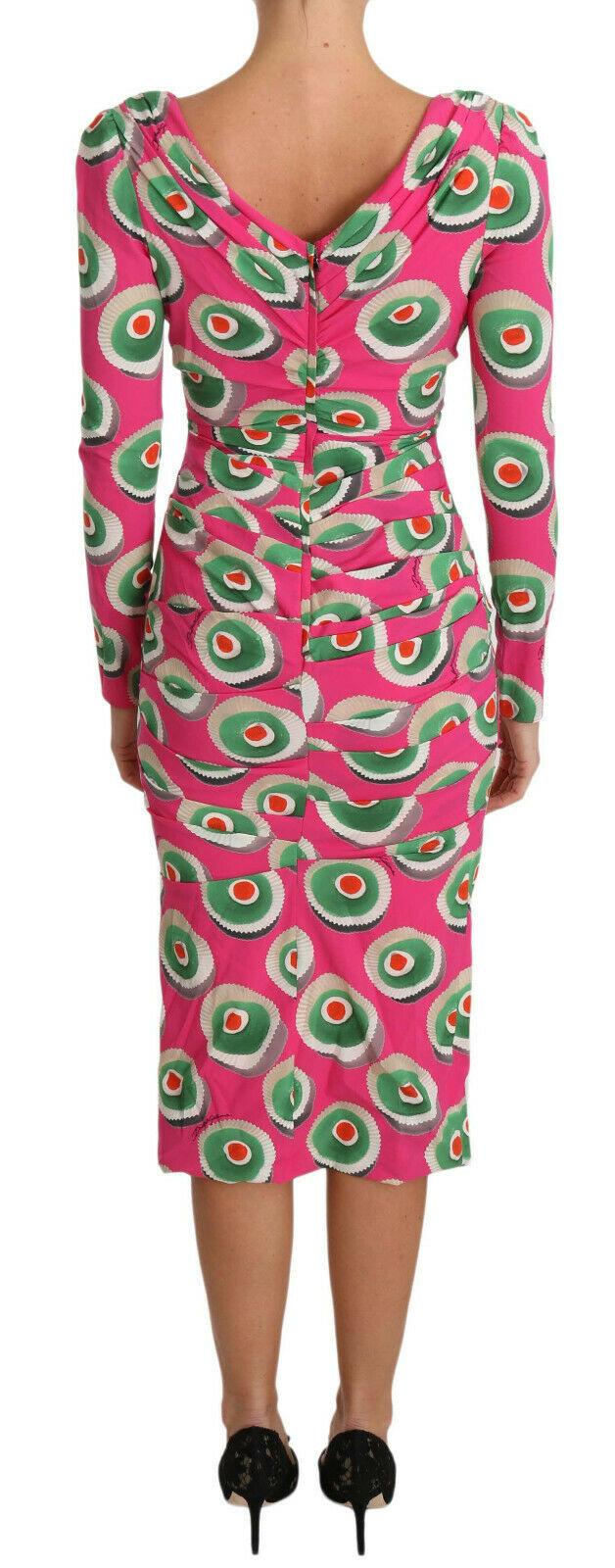 Dolce & Gabbana Elegant Pink Silk Sheath Bodycon Dress - PER.FASHION