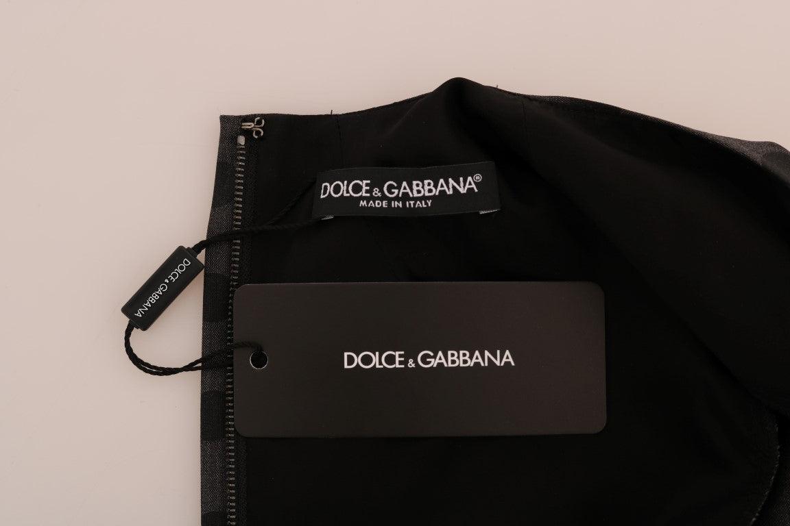 Dolce & Gabbana Elegant Polka Dot Wool Blend Dress - PER.FASHION