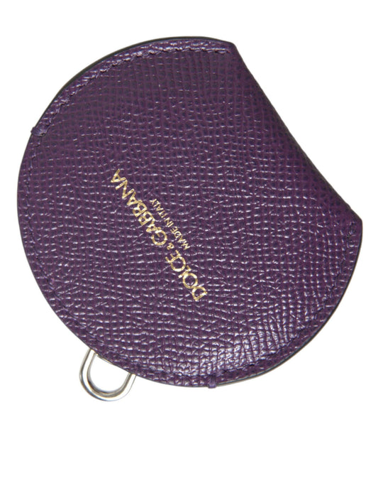 Dolce & Gabbana Elegant Purple Leather Mirror Holder - PER.FASHION