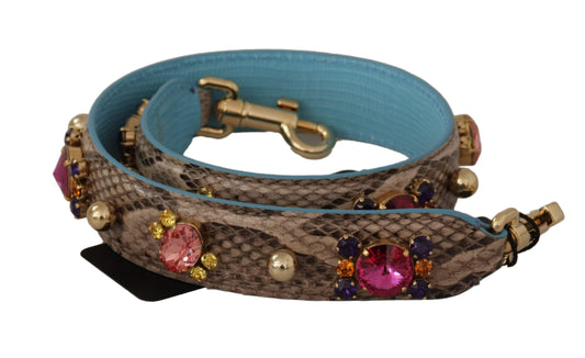 Dolce & Gabbana Elegant Python Leather Shoulder Strap Accessory - PER.FASHION