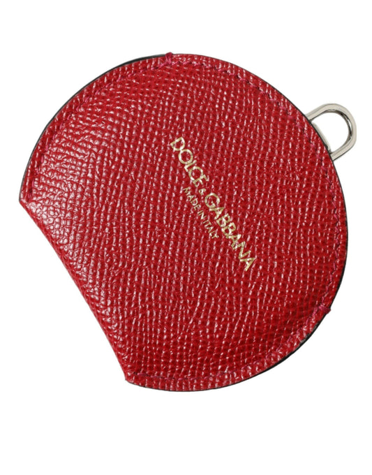 Dolce & Gabbana Elegant Red Leather Mirror Holder - PER.FASHION