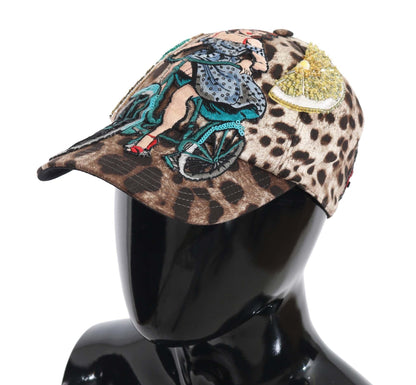 Dolce & Gabbana Elegant Sequined Leopard Baseball Cap - PER.FASHION