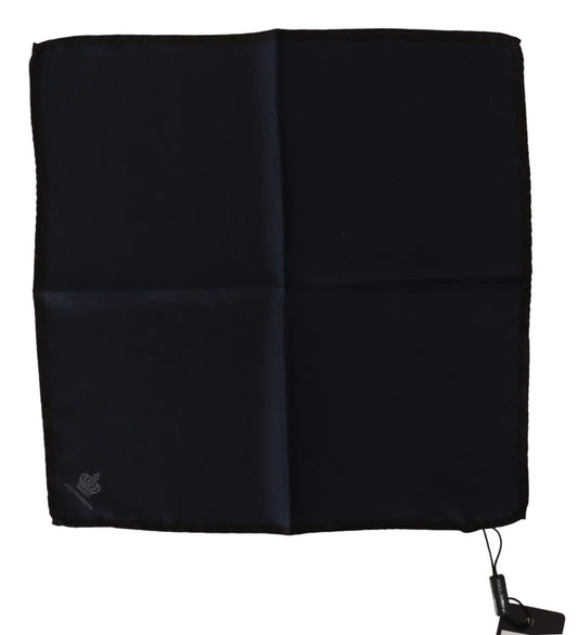 Dolce & Gabbana Elegant Silk Black Pocket Square Handkerchief - PER.FASHION