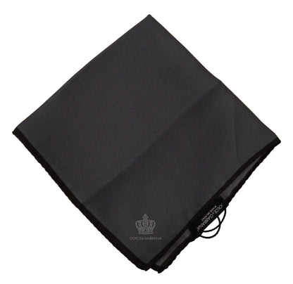 Dolce & Gabbana Elegant Silk Crown Print Handkerchief - PER.FASHION