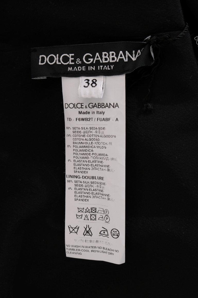 Dolce & Gabbana Elegant Silk Floral Lace Kaftan Maxi Dress - PER.FASHION