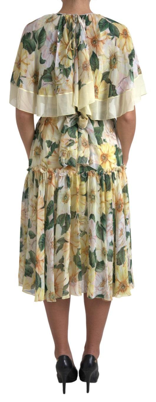 Dolce & Gabbana Elegant Silk Floral Maxi Dress - PER.FASHION