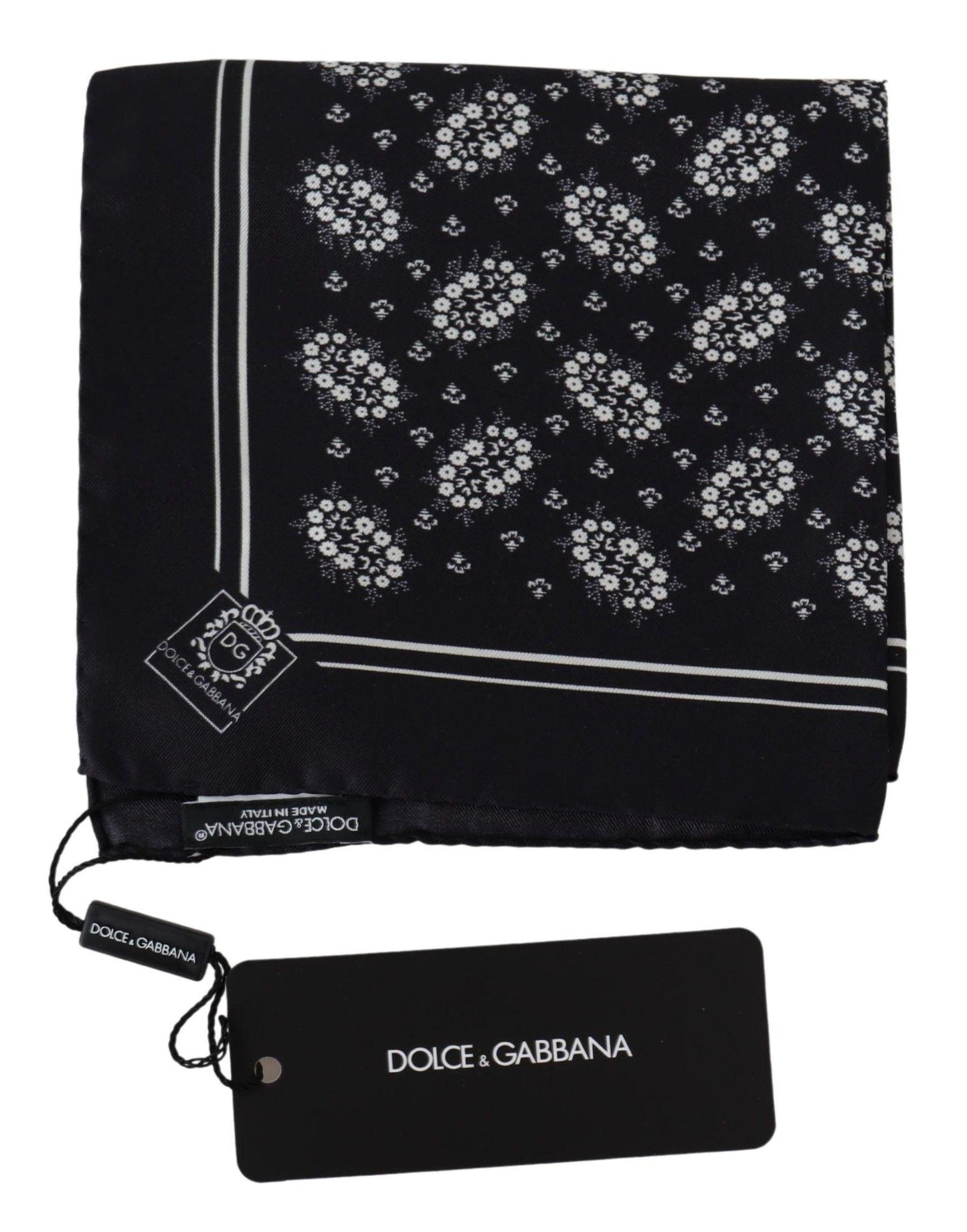 Dolce & Gabbana Elegant Silk Patterned Pocket Square - PER.FASHION