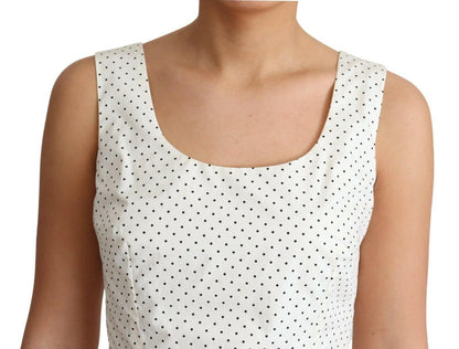 Dolce & Gabbana Elegant Sleeveless A-Line Polka Dotted Dress - PER.FASHION