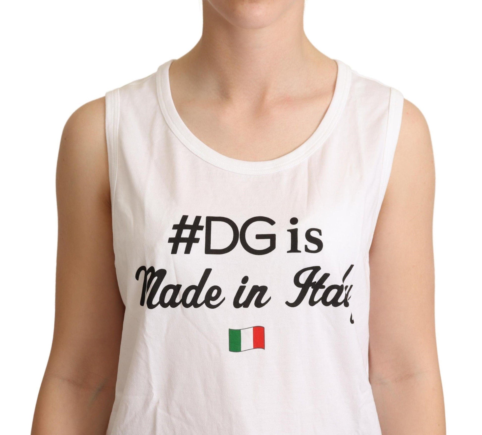 Dolce & Gabbana Elegant Sleeveless Cotton Tank Top - PER.FASHION