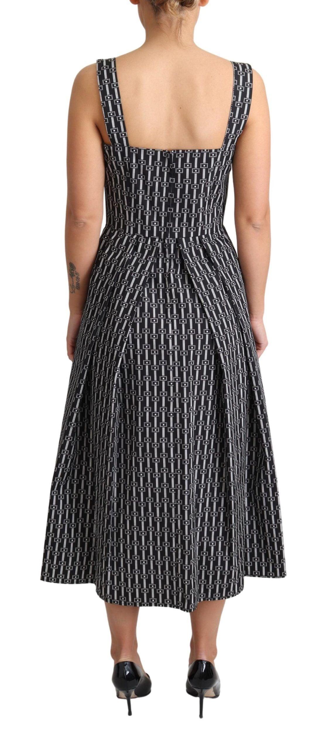 Dolce & Gabbana Elegant Sleeveless Geometric A-line Dress - PER.FASHION