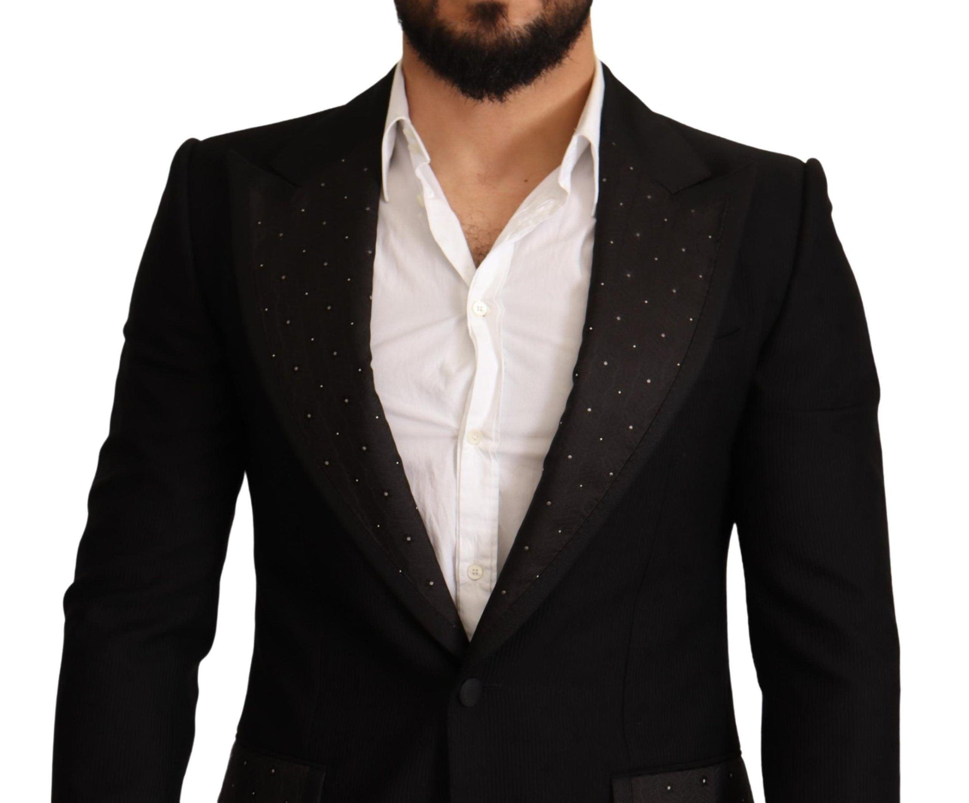 Dolce & Gabbana Elegant Slim Fit Black Blazer Jacket - PER.FASHION