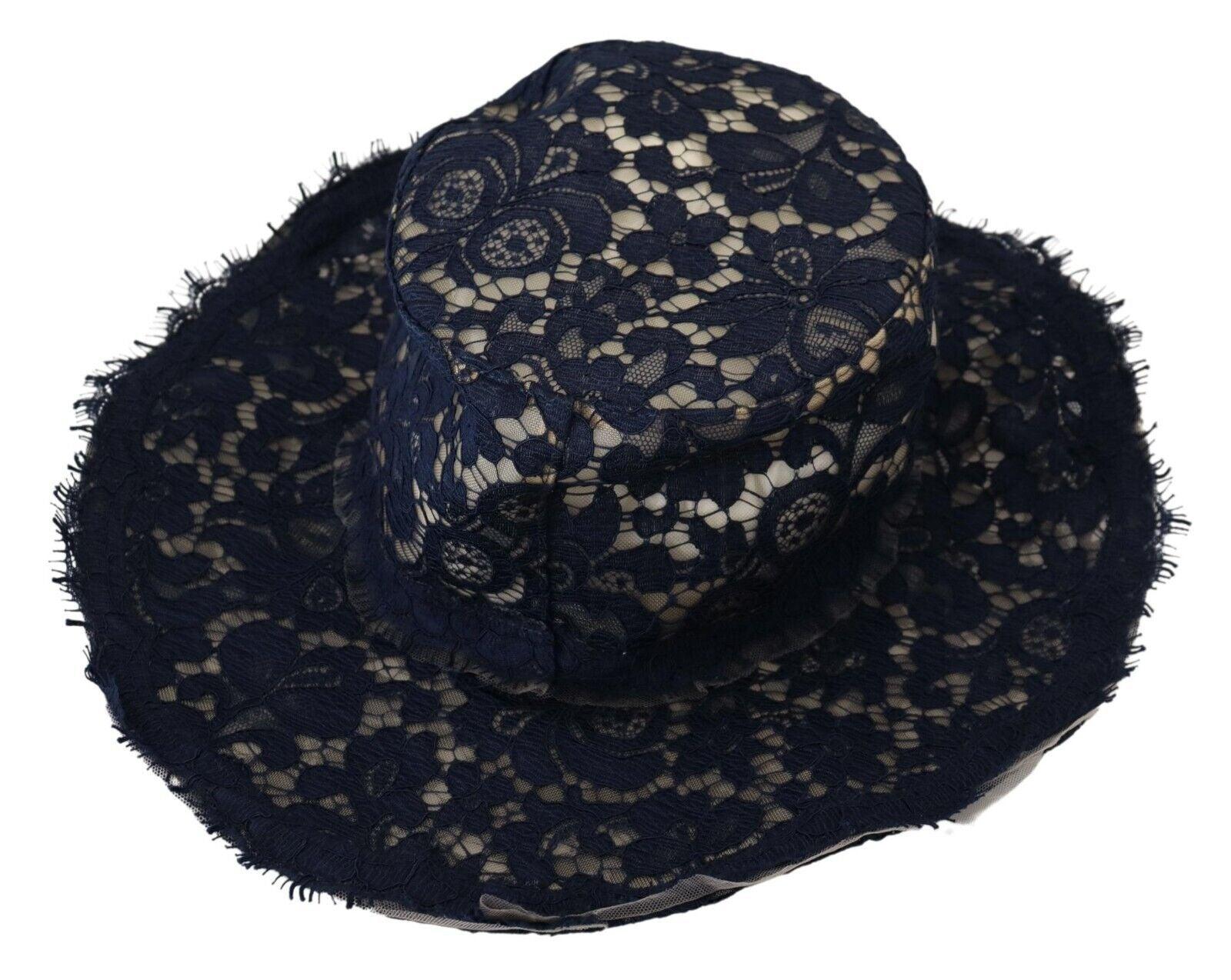 Dolce & Gabbana Elegant Wide Brim Blue Hat - PER.FASHION