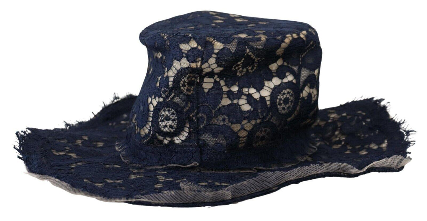 Dolce & Gabbana Elegant Wide Brim Blue Hat - PER.FASHION