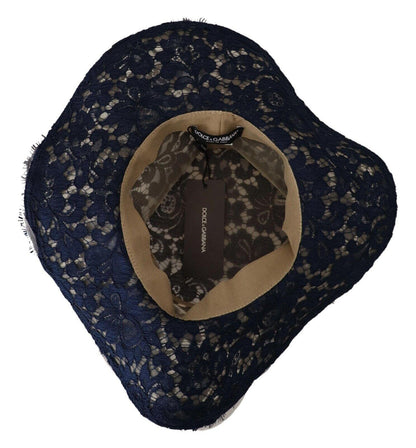 Dolce & Gabbana Elegant Wide Brim Blue Hat - PER.FASHION