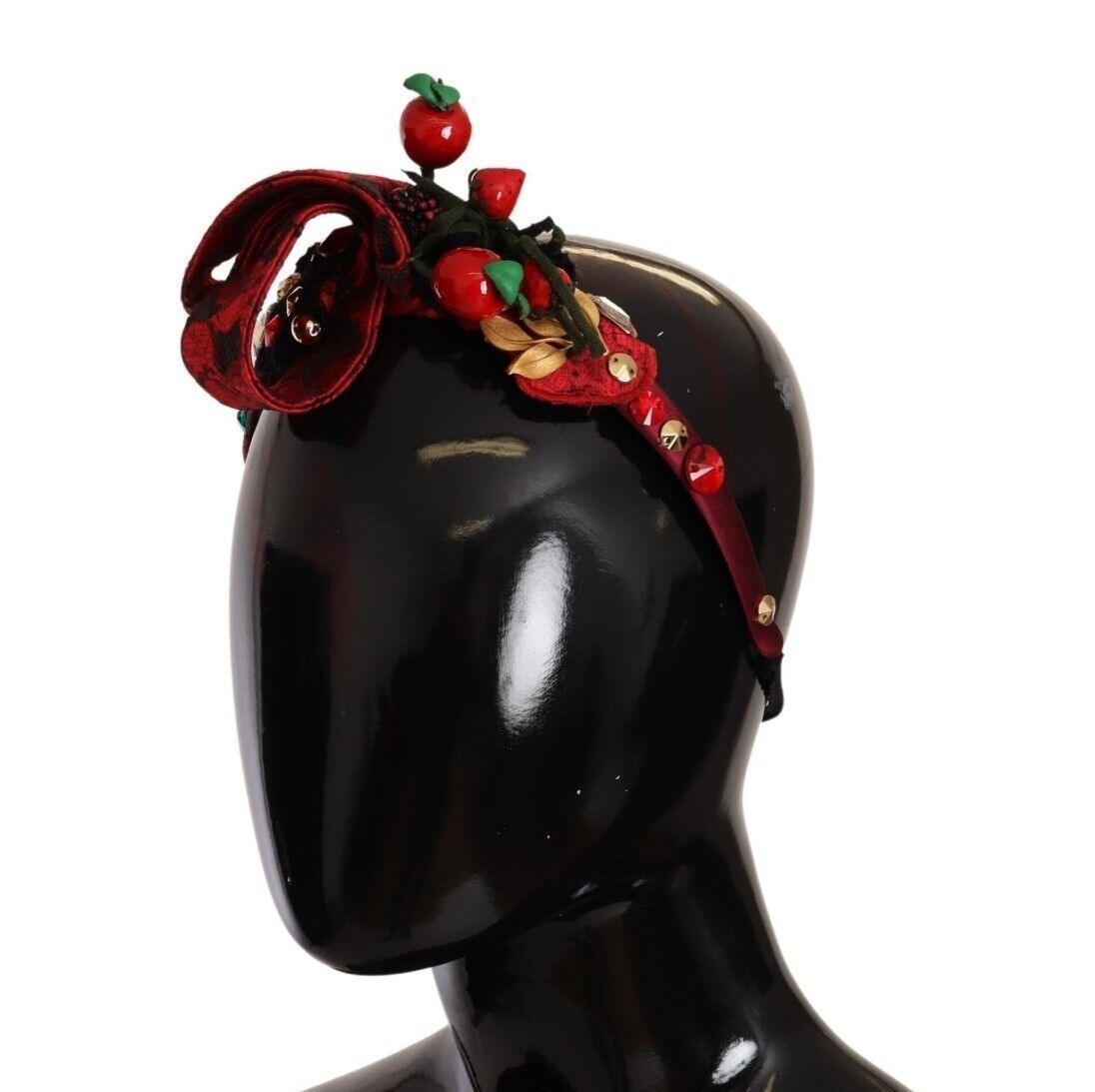 Dolce & Gabbana Exquisite Berry Crystal Embellished Diadem - PER.FASHION