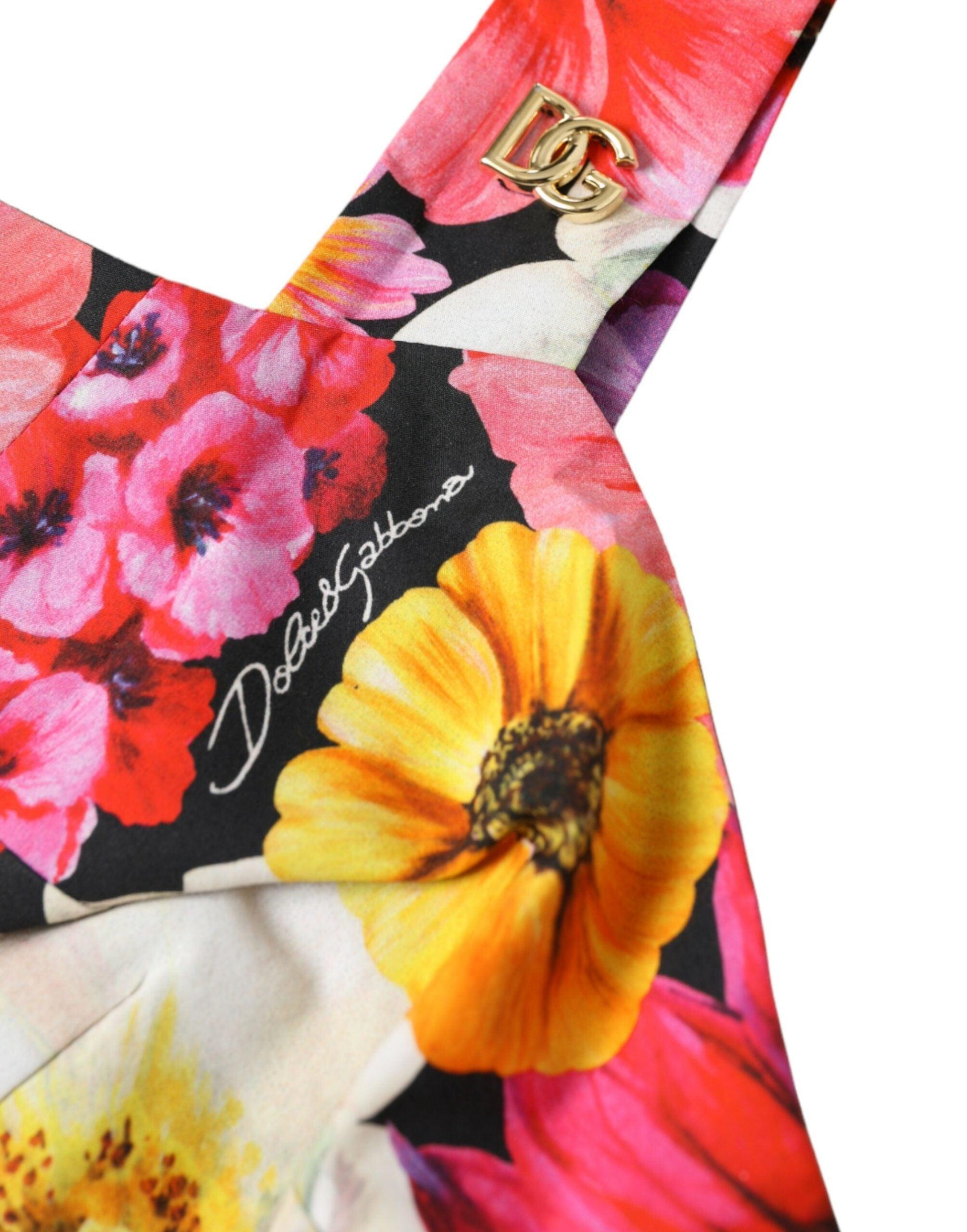 Dolce & Gabbana Exquisite Floral Bustier Crop Top - PER.FASHION