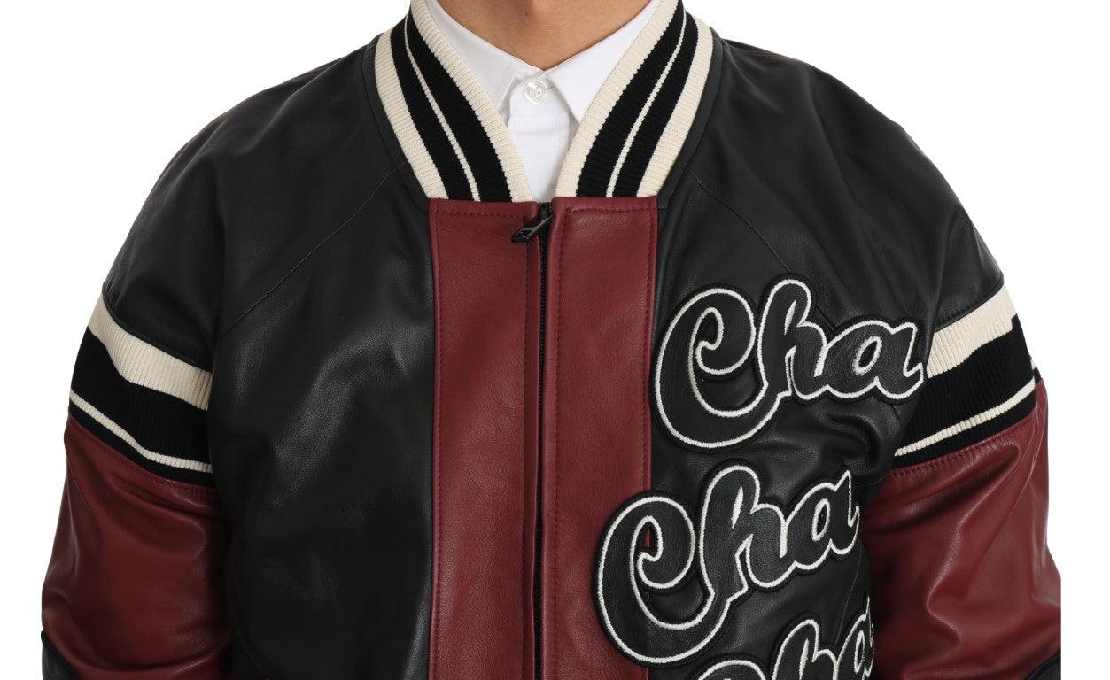 Dolce & Gabbana Exquisite Sheepskin Leather Bomber Jacket - PER.FASHION