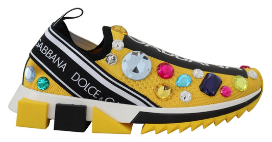 Dolce & Gabbana Exquisite Yellow Techno Fabric Sneakers - PER.FASHION
