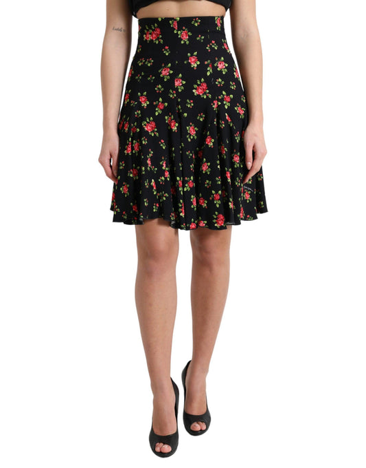 Dolce & Gabbana Floral A-Line Mini Skirt with High Waist - PER.FASHION