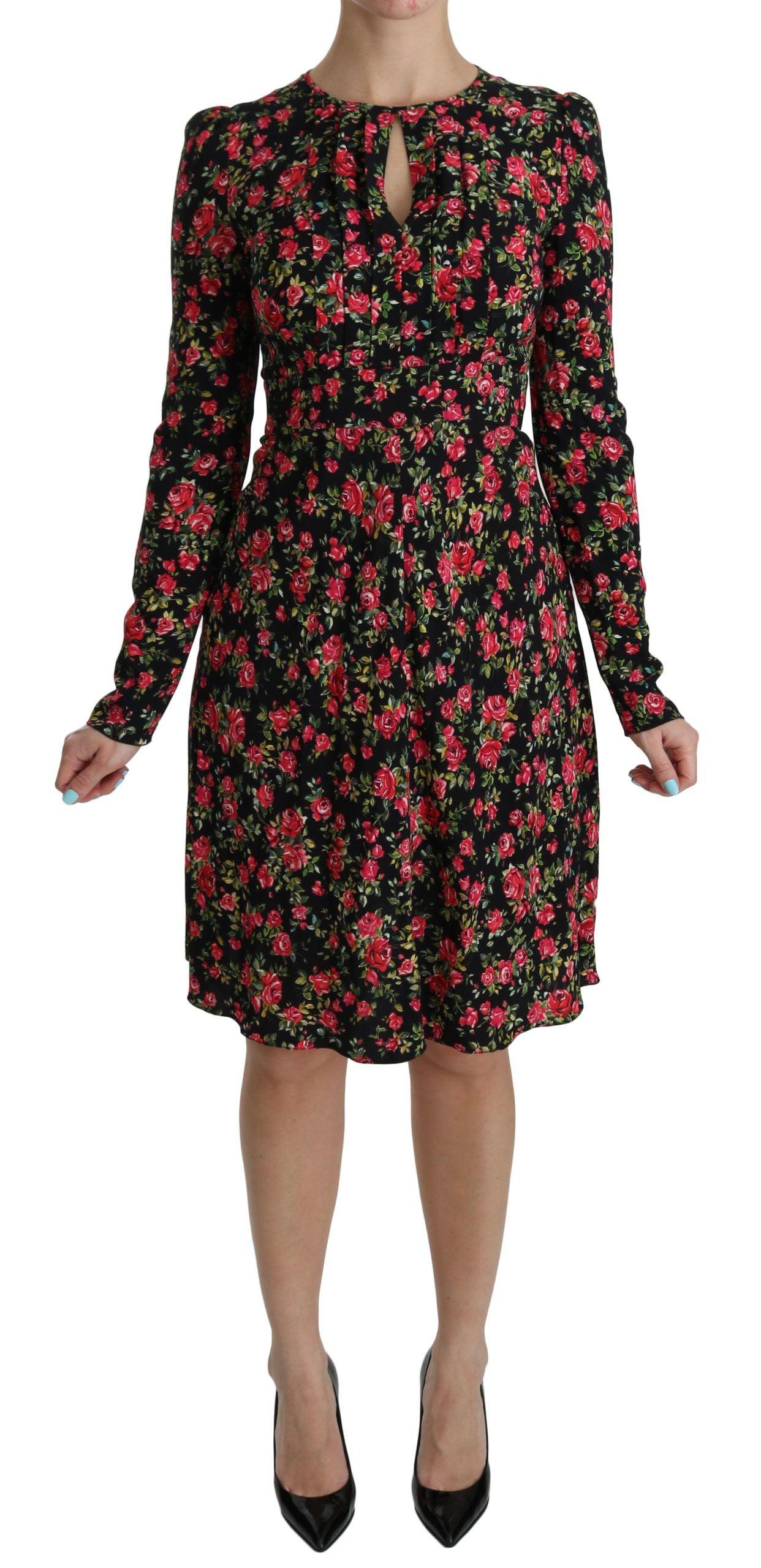 Dolce & Gabbana Floral A-Line Viscose Knee Length Dress - PER.FASHION