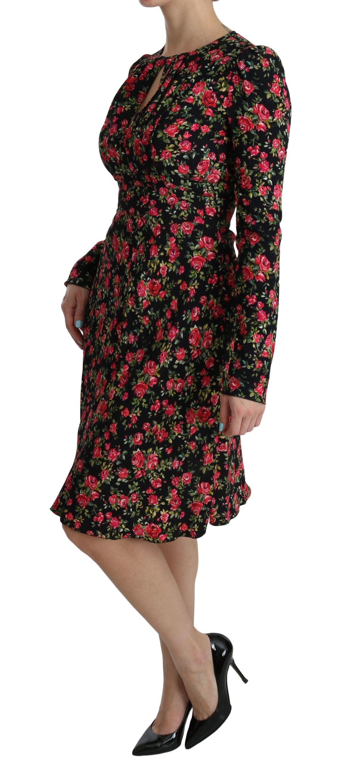 Dolce & Gabbana Floral A-Line Viscose Knee Length Dress - PER.FASHION