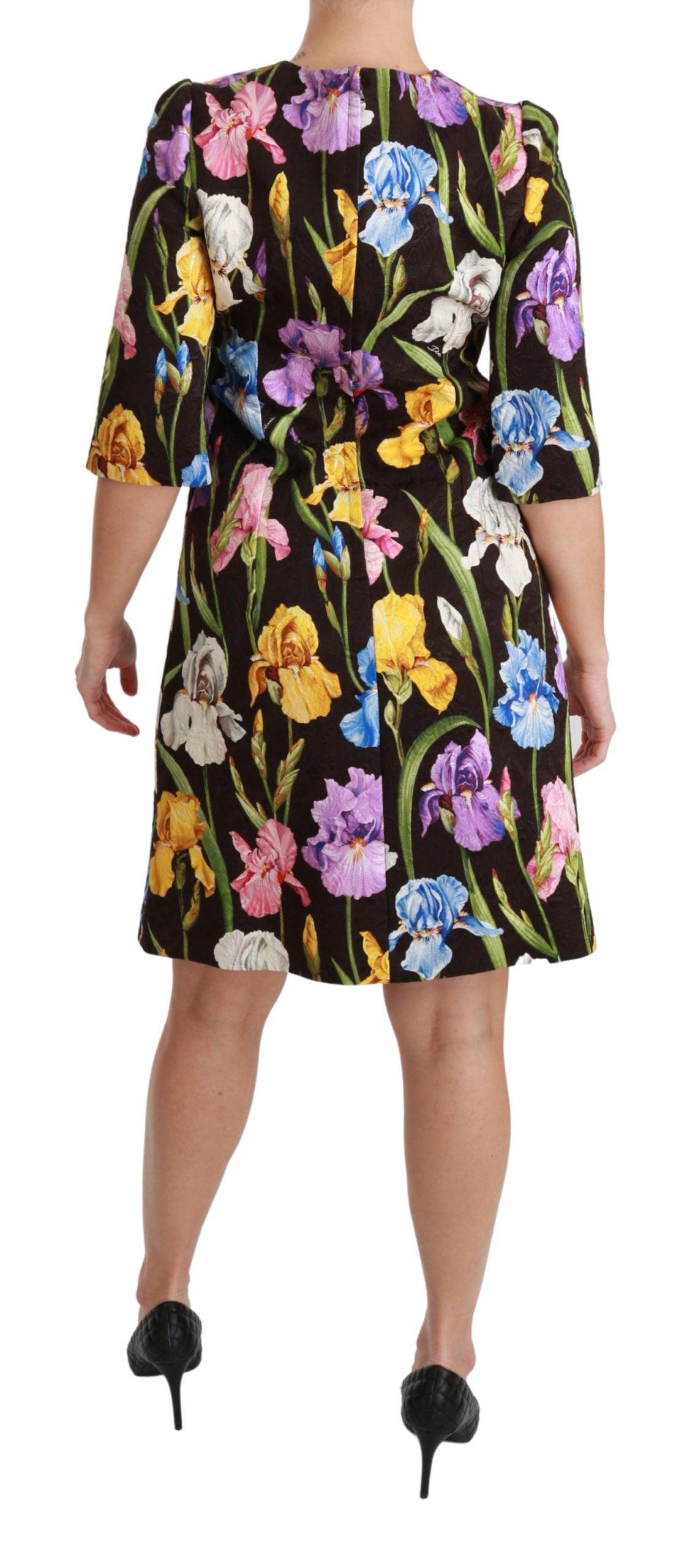 Dolce & Gabbana Floral Brocade Shift Mini Dress - PER.FASHION