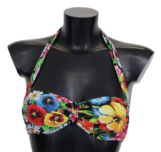 Dolce & Gabbana Floral Elegance High-End Bikini Top - PER.FASHION