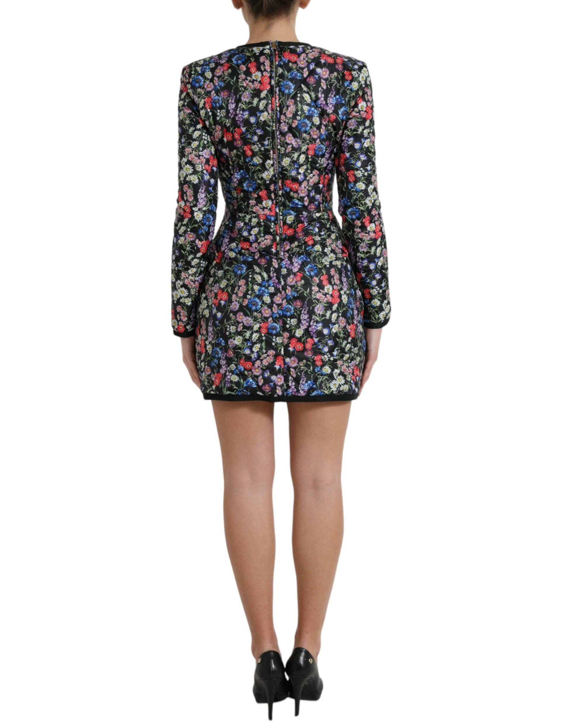 Dolce & Gabbana Floral Sheath Mini Dress Elegance - PER.FASHION