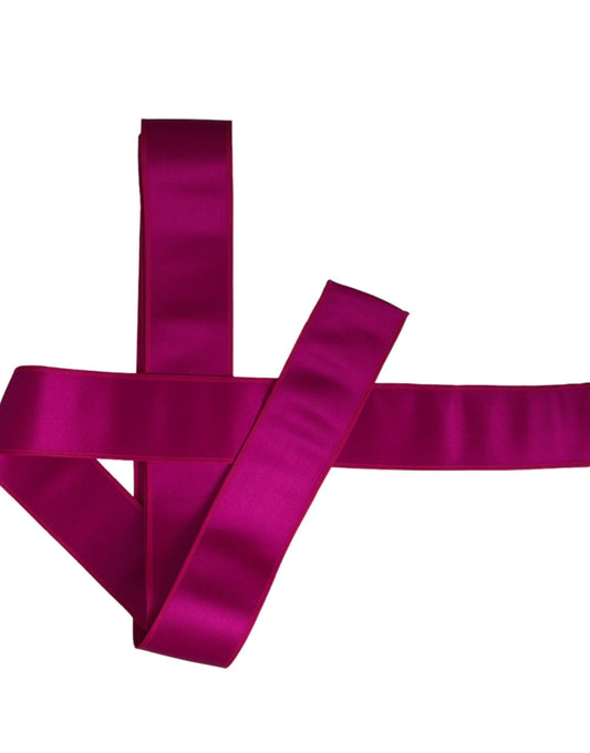 Dolce & Gabbana Fuchsia Pink Silk Waist Women Belt - PER.FASHION