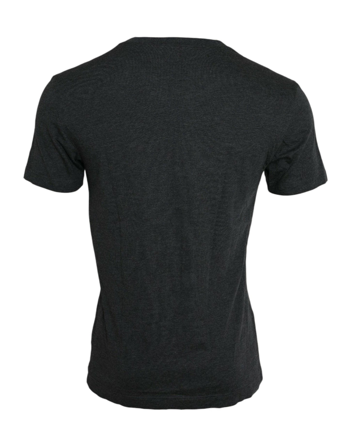 Dolce & Gabbana Gray Logo Print Crewneck Short Sleeve T-shirt - PER.FASHION