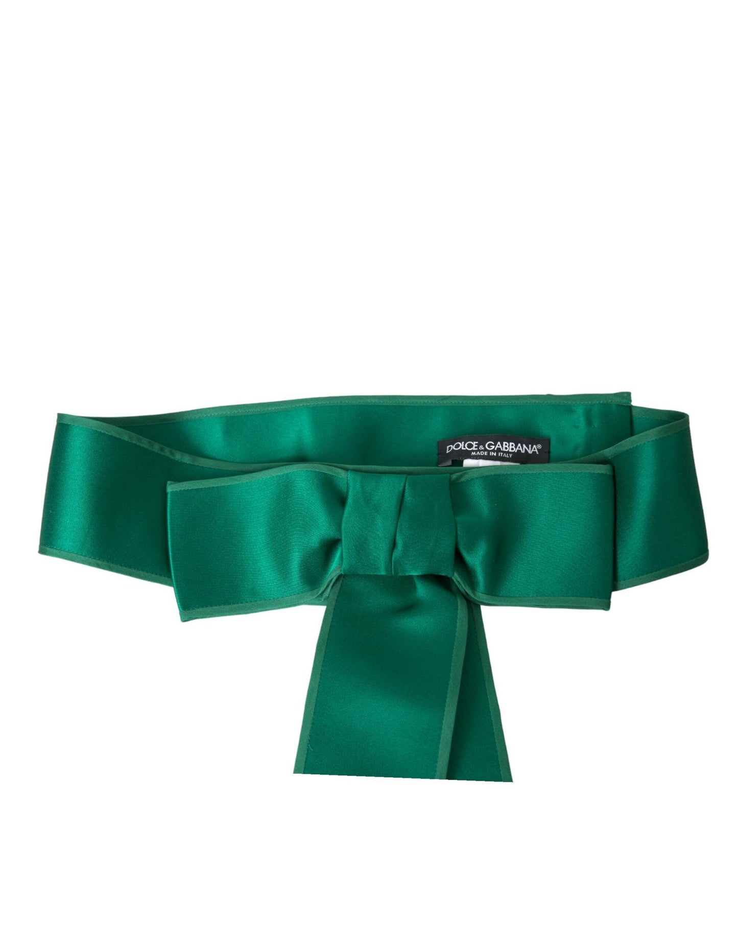 Dolce & Gabbana Green Silk Satin Waist Women Belt - PER.FASHION