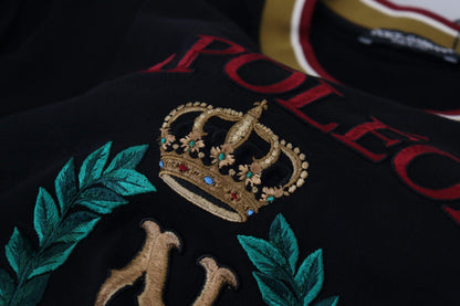 Dolce & Gabbana Iconic Black Cotton Crew Neck Tee - PER.FASHION