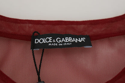 Dolce & Gabbana Maroon Mini Shift Dress - Italian Elegance - PER.FASHION
