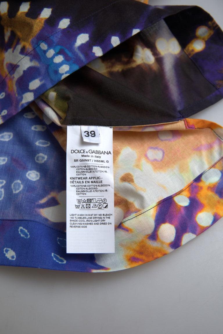 Dolce & Gabbana Multicolor Cotton Polo Shirt with Logo Detail - PER.FASHION