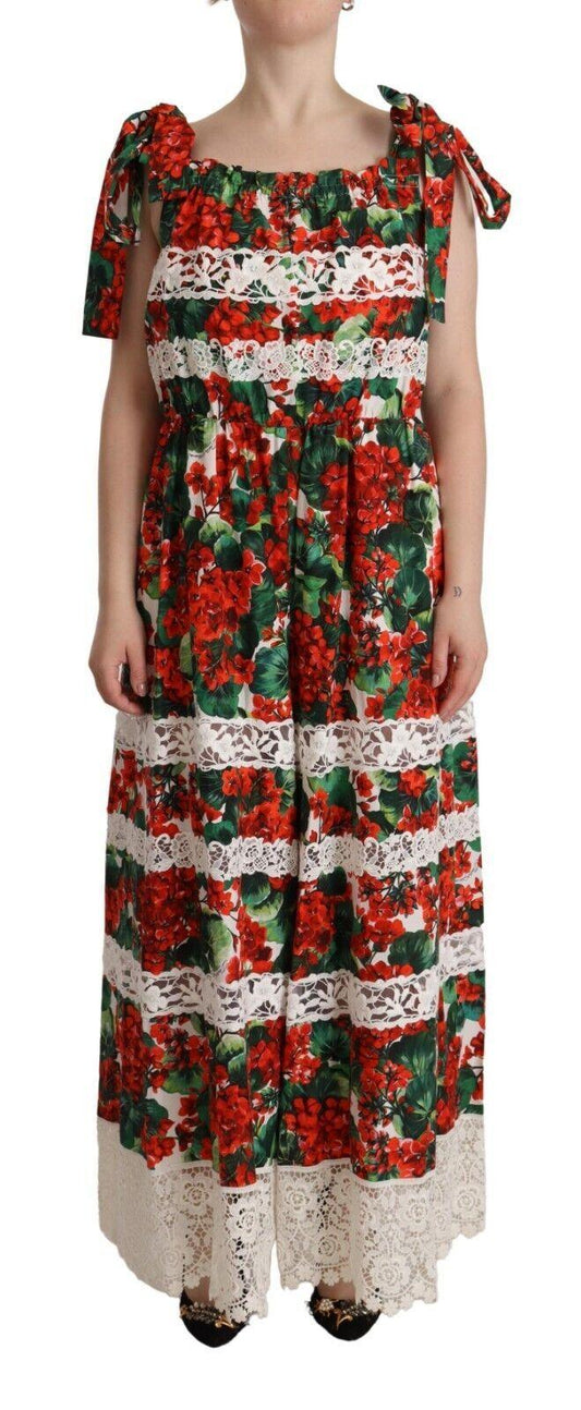 Dolce & Gabbana Multicolor Floral Maxi Dress - PER.FASHION