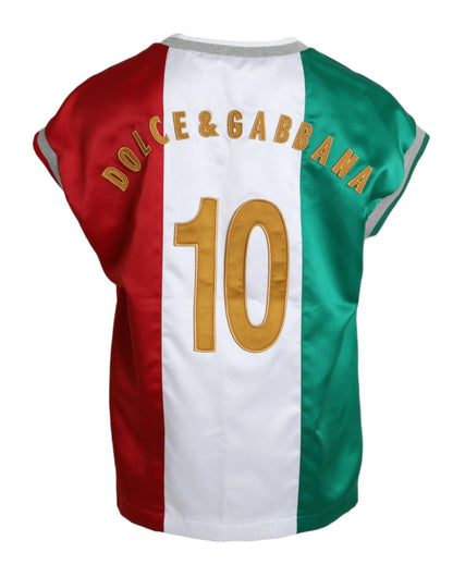 Dolce & Gabbana Multicolor Jersey Sleeveless Tank T-shirt - PER.FASHION