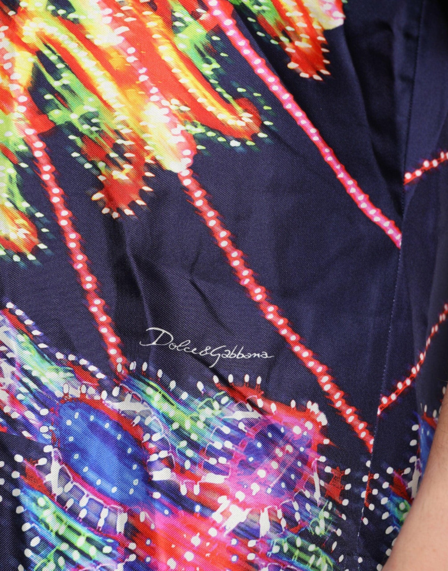 Dolce & Gabbana Multicolor Luminarie Silk Casual Shirt - PER.FASHION