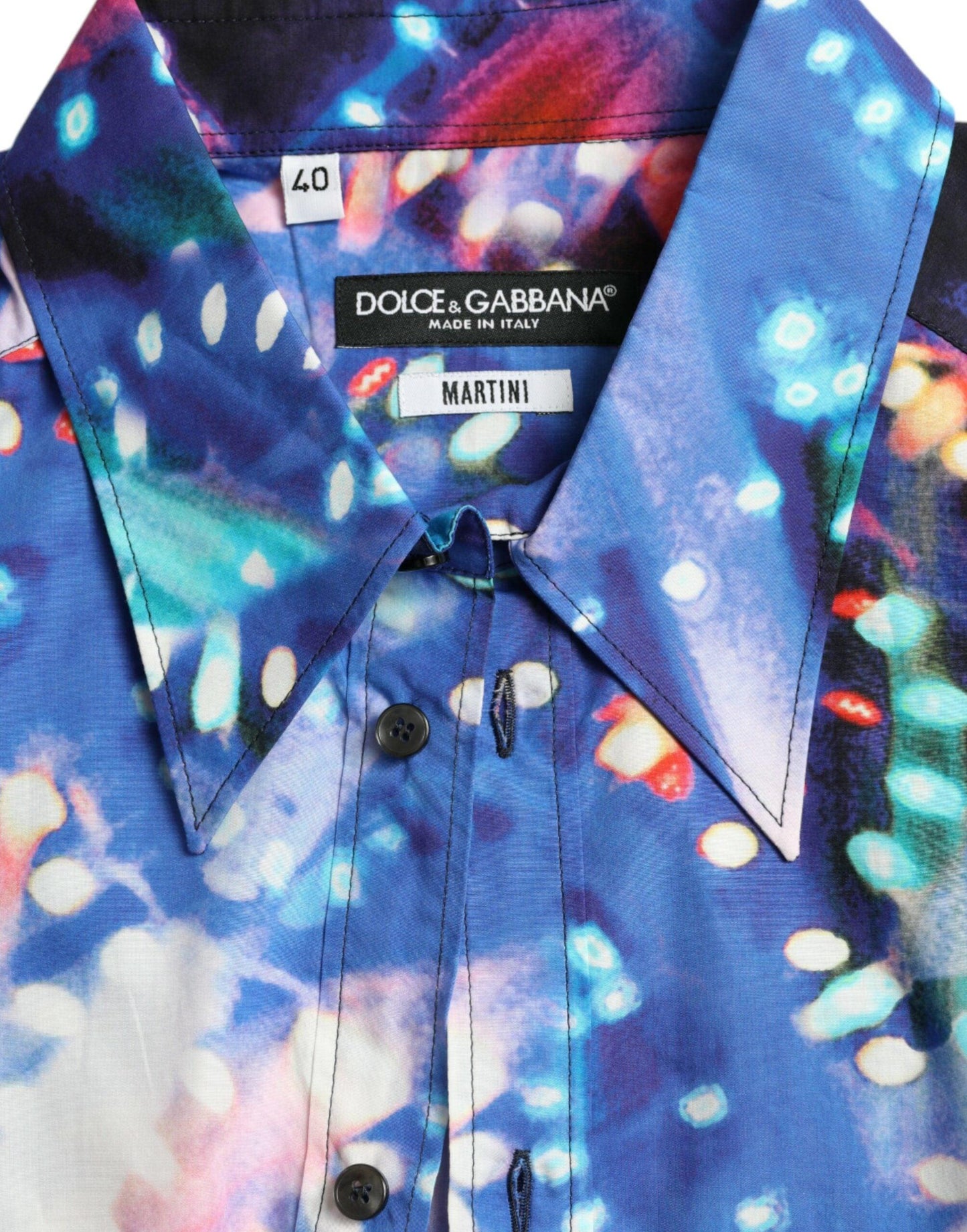 Dolce & Gabbana Multicolor Luminarie Slim MARTINI Shirt - PER.FASHION