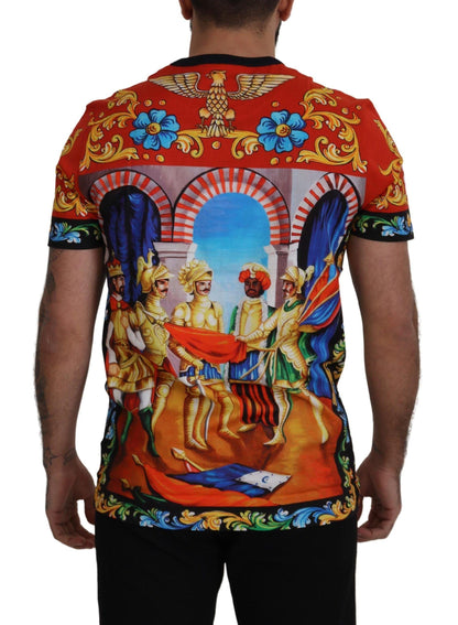 Dolce & Gabbana Multicolor Majolica Print Crewneck Tee - PER.FASHION