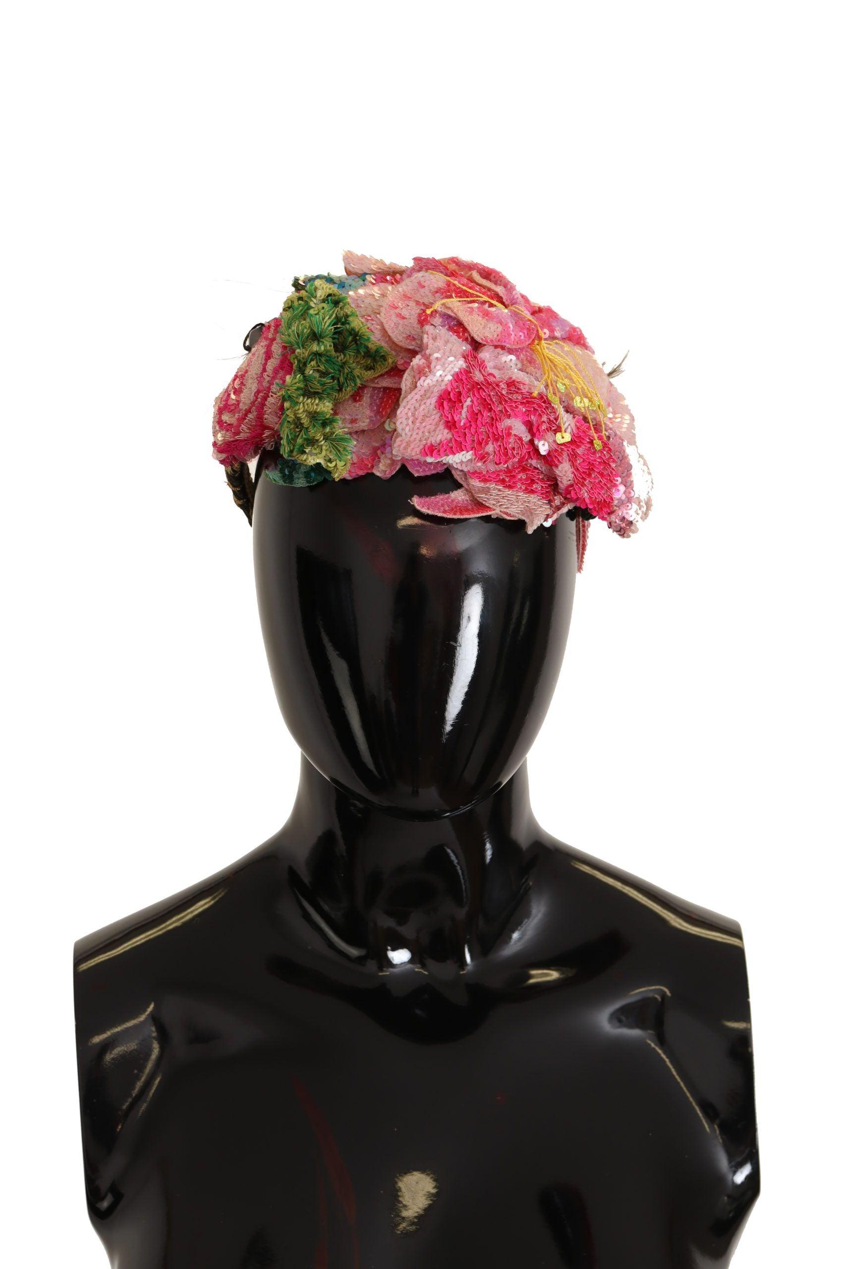 Dolce & Gabbana Multicolored Sequined Diadem Headband - PER.FASHION
