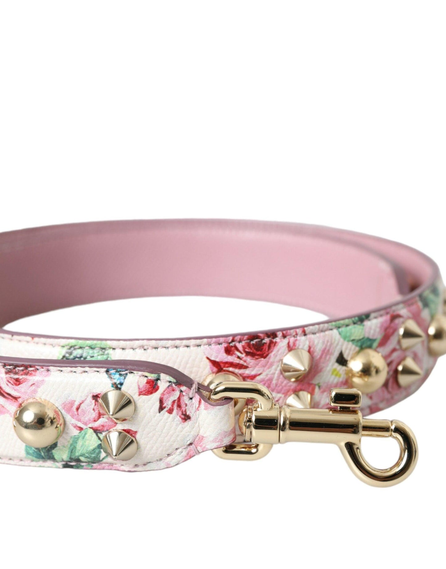 Dolce & Gabbana Pink Floral Handbag Accessory Shoulder Strap - PER.FASHION