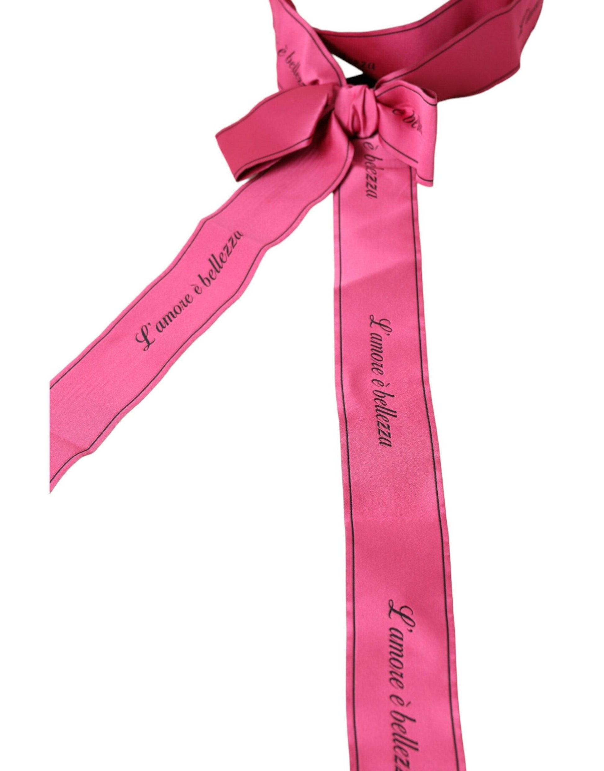 Dolce & Gabbana Pink L'Amore E'Bellezza Waist Belt - PER.FASHION