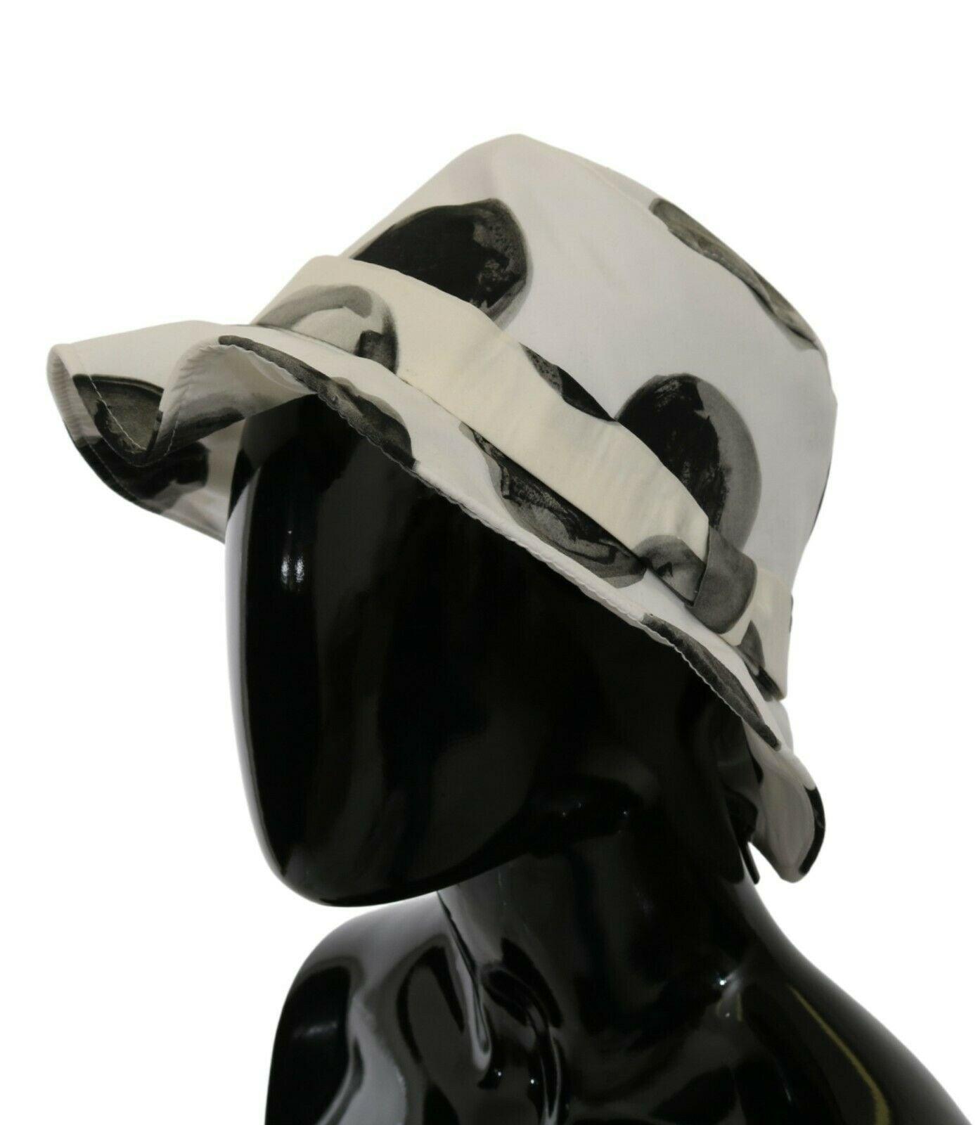 Dolce & Gabbana Polka Dot Cotton Bucket Hat - White & Black - PER.FASHION