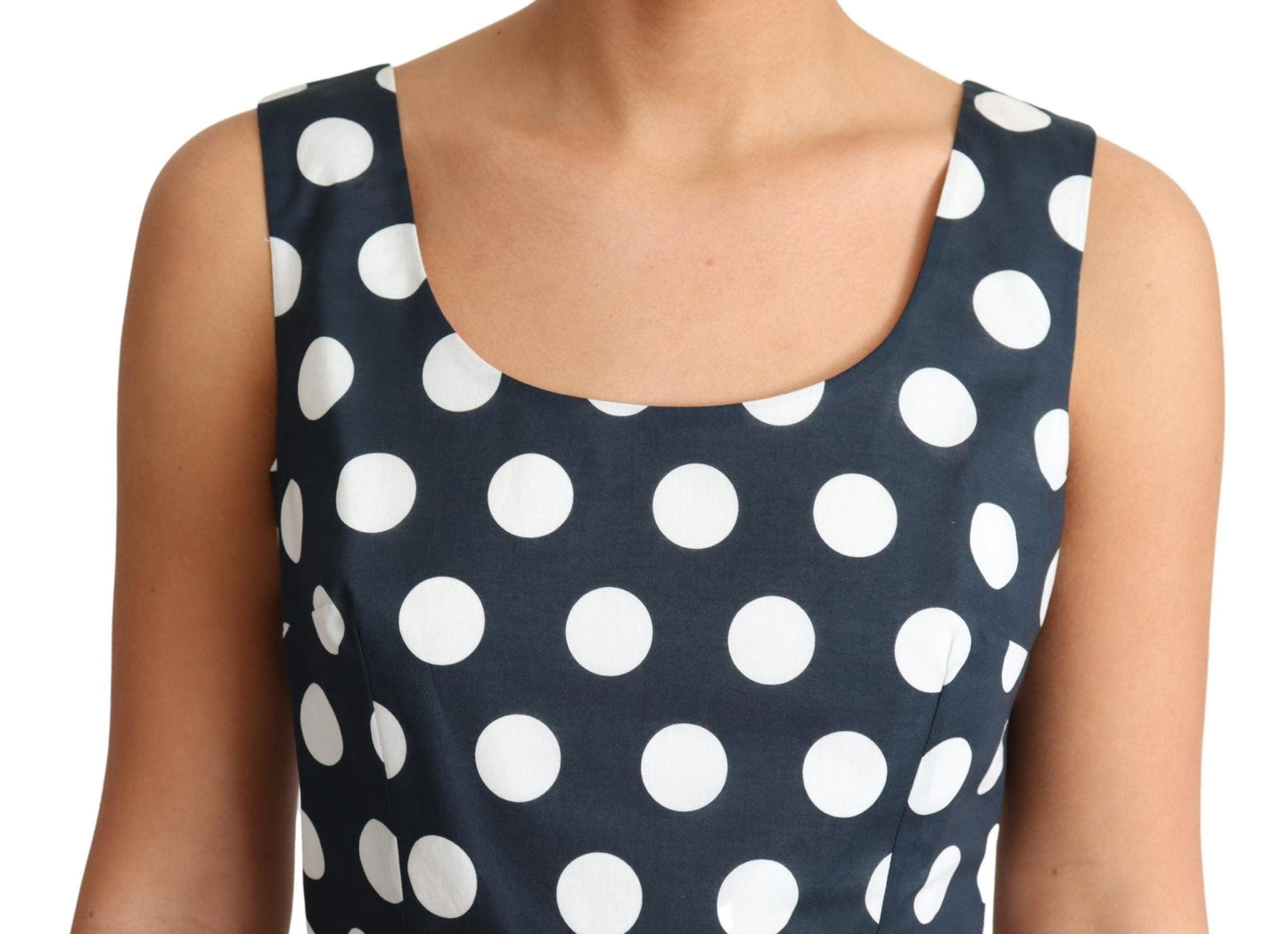 Dolce & Gabbana Polka Dotted A-Line Sleeveless Dress - PER.FASHION