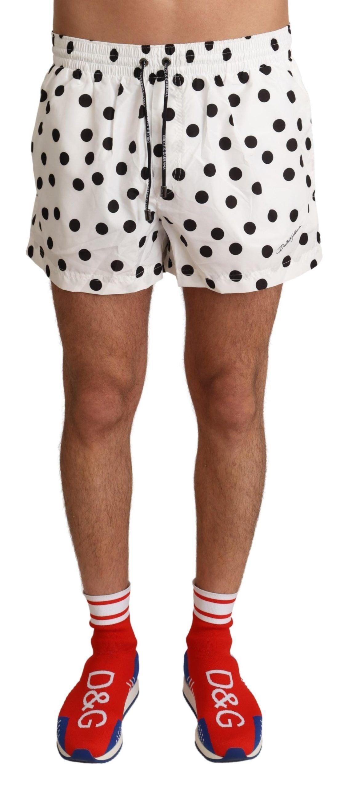 Dolce & Gabbana Polka Dotted Men's Swim Shorts - PER.FASHION