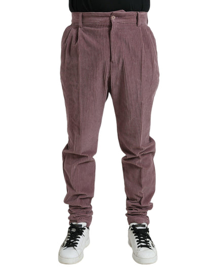 Dolce & Gabbana Purple Corduroy Cotton Stretch Skinny Pants - PER.FASHION