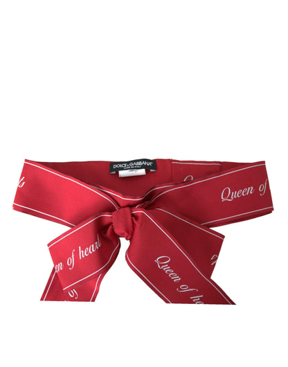 Dolce & Gabbana Red Polyester QUEEN OF HEARTS Belt - PER.FASHION